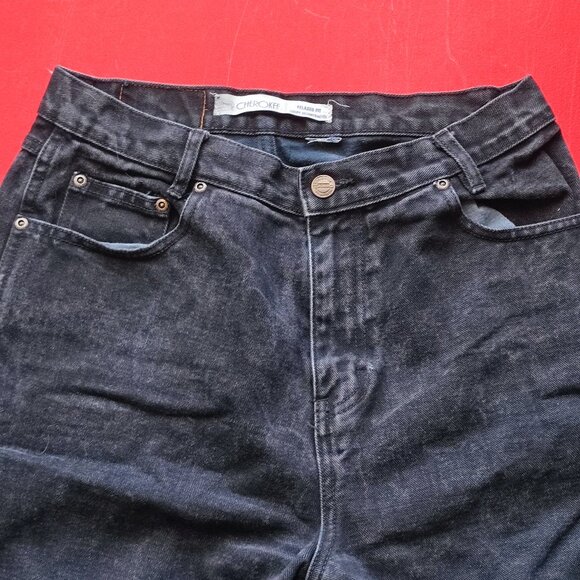Cherokee jeans stone washed black relaxed fit women's size 28 - Picture 2 of 11